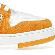 Trainer Yellow Monogram Denim White